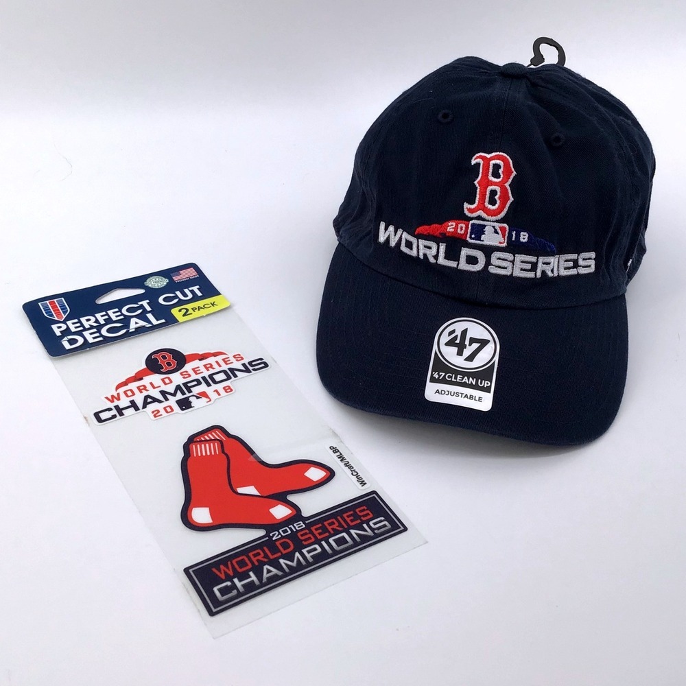 NWT Boston Red Sox Hat 2018 World Series Champions and Decal Set - Picture 1 of 9